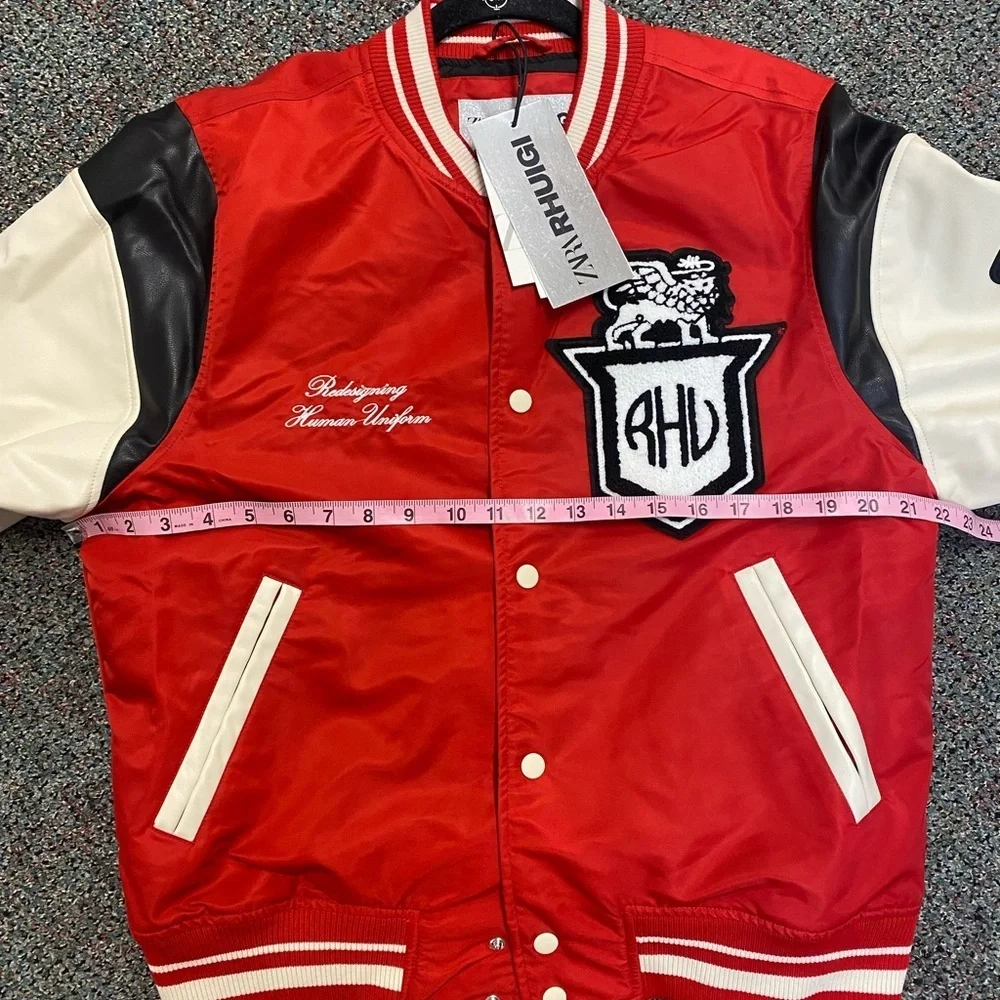 NWT ZARA X RHUIGI LIMITED EDITION LEATHER BOMBER JACKET